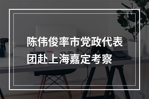 陈伟俊率市党政代表团赴上海嘉定考察