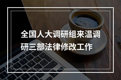 全国人大调研组来温调研三部法律修改工作