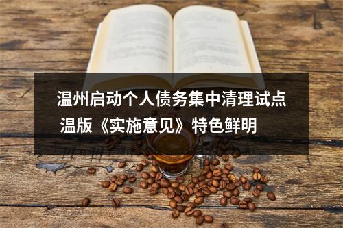 温州启动个人债务集中清理试点 温版《实施意见》特色鲜明
