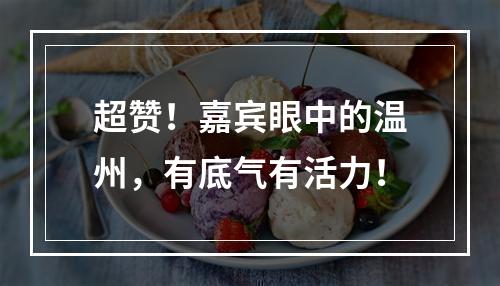 超赞！嘉宾眼中的温州，有底气有活力！