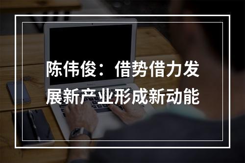陈伟俊：借势借力发展新产业形成新动能