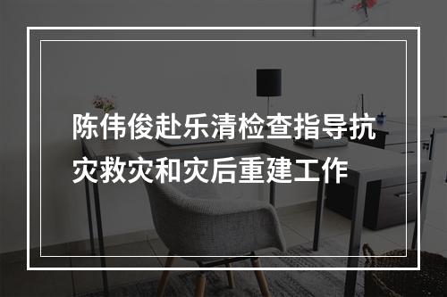 陈伟俊赴乐清检查指导抗灾救灾和灾后重建工作