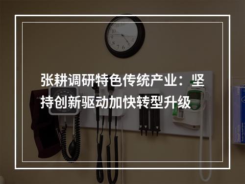 张耕调研特色传统产业：坚持创新驱动加快转型升级
