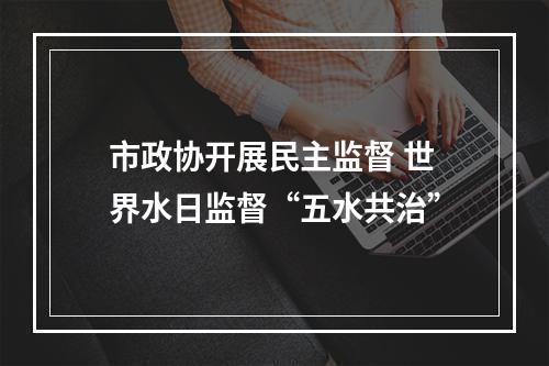 市政协开展民主监督 世界水日监督“五水共治”