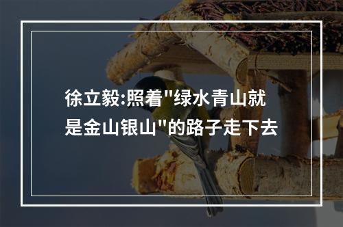 徐立毅:照着