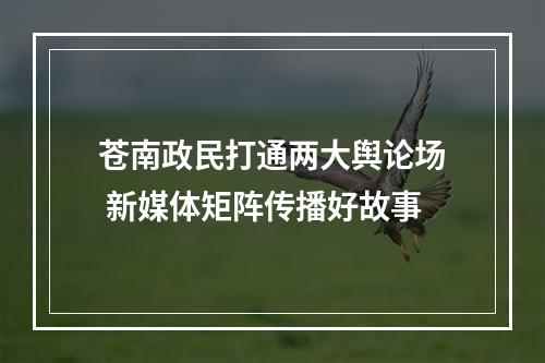 苍南政民打通两大舆论场 新媒体矩阵传播好故事