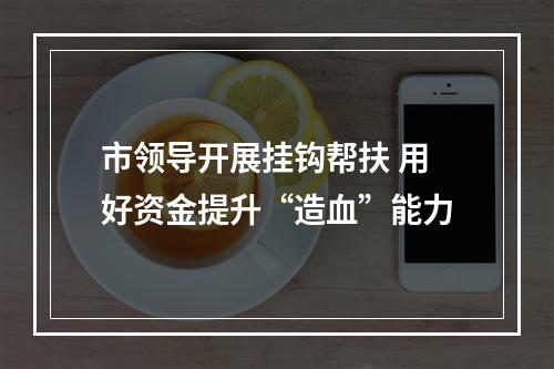 市领导开展挂钩帮扶 用好资金提升“造血”能力