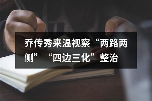 乔传秀来温视察“两路两侧”“四边三化”整治