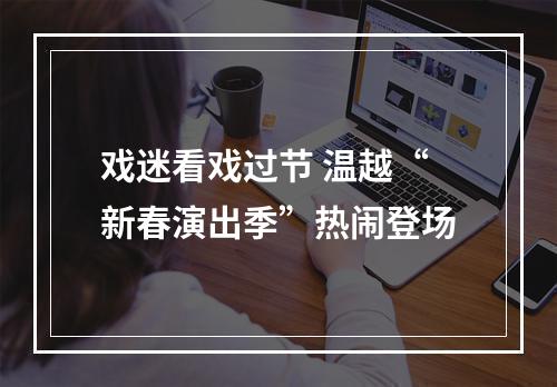 戏迷看戏过节 温越“新春演出季”热闹登场