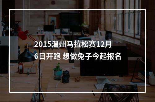 2015温州马拉松赛12月6日开跑 想做兔子今起报名