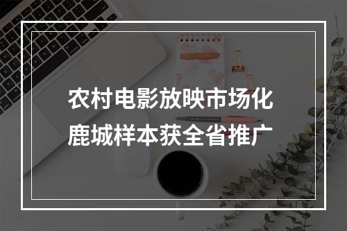 农村电影放映市场化 鹿城样本获全省推广