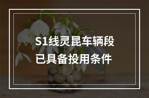 S1线灵昆车辆段已具备投用条件