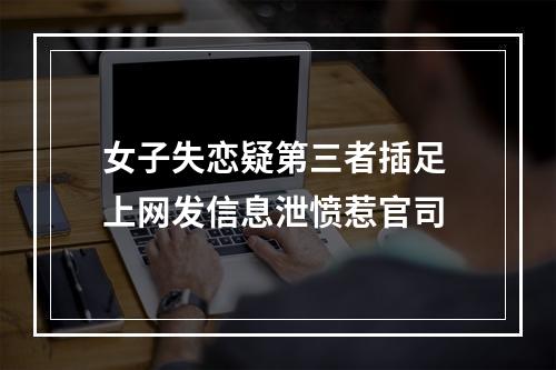 女子失恋疑第三者插足 上网发信息泄愤惹官司