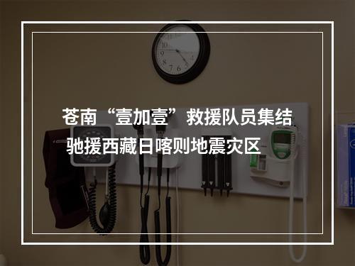 苍南“壹加壹”救援队员集结 驰援西藏日喀则地震灾区