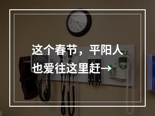 这个春节，平阳人也爱往这里赶→