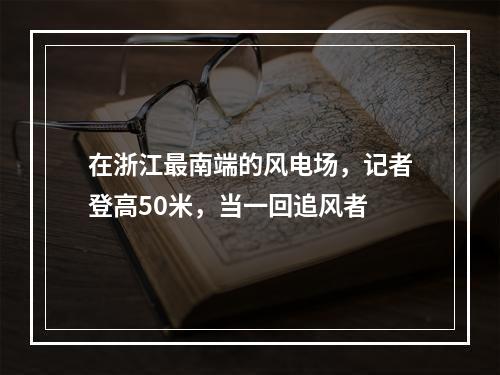 在浙江最南端的风电场，记者登高50米，当一回追风者
