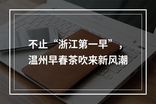 不止“浙江第一早”，温州早春茶吹来新风潮