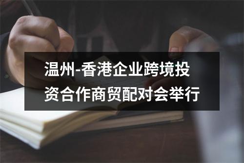 温州-香港企业跨境投资合作商贸配对会举行