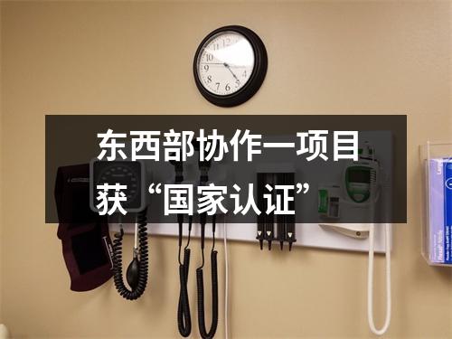 东西部协作一项目获“国家认证”