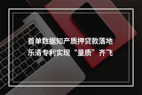 首单数据知产质押贷款落地 乐清专利实现“量质”齐飞