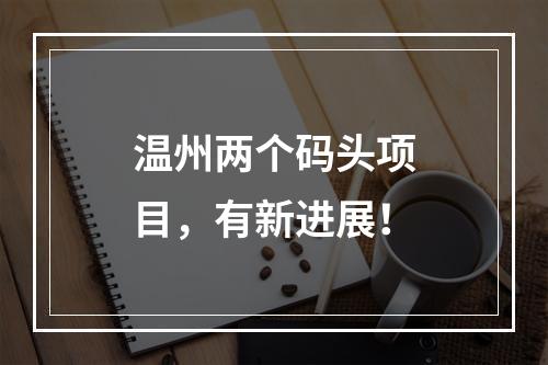 温州两个码头项目，有新进展！