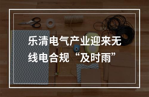 乐清电气产业迎来无线电合规“及时雨”