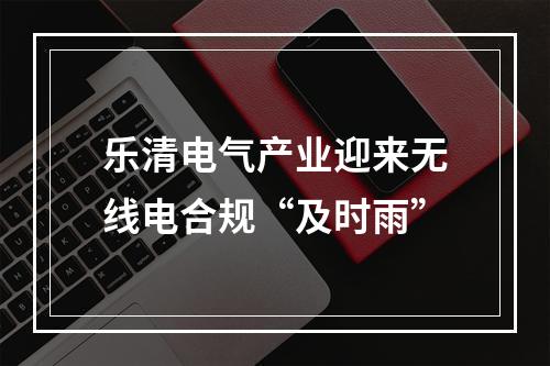 乐清电气产业迎来无线电合规“及时雨”
