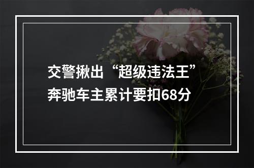 交警揪出“超级违法王” 奔驰车主累计要扣68分