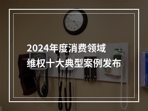 2024年度消费领域维权十大典型案例发布