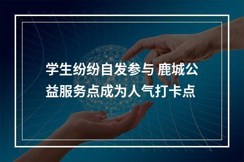 学生纷纷自发参与 鹿城公益服务点成为人气打卡点