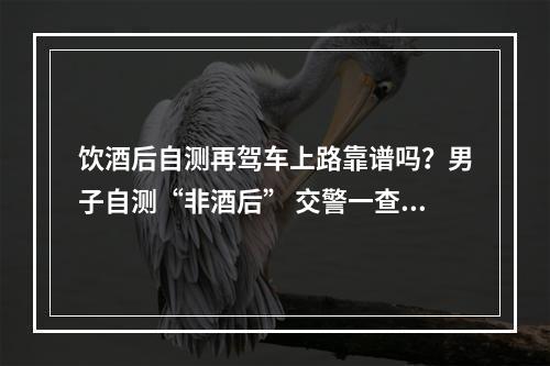 饮酒后自测再驾车上路靠谱吗？男子自测“非酒后” 交警一查“是酒驾”