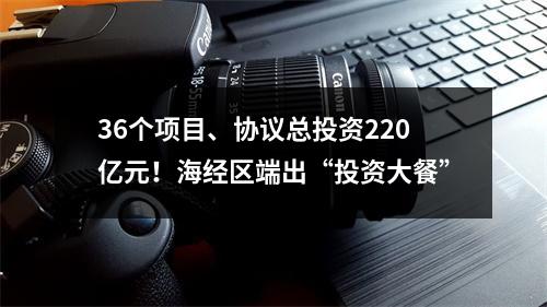36个项目、协议总投资220亿元！海经区端出“投资大餐”