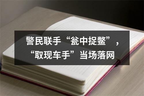 警民联手“瓮中捉鳖”，“取现车手”当场落网