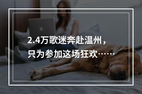 2.4万歌迷奔赴温州，只为参加这场狂欢……