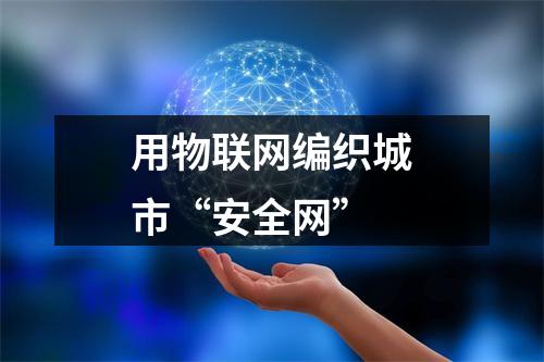用物联网编织城市“安全网”