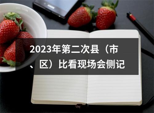 2023年第二次县（市、区）比看现场会侧记