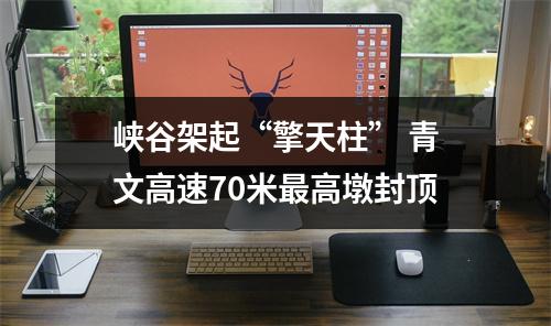 峡谷架起“擎天柱” 青文高速70米最高墩封顶