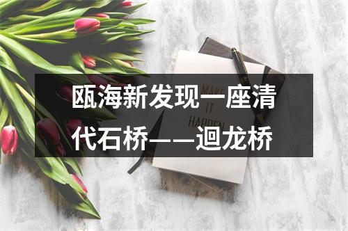 瓯海新发现一座清代石桥——迴龙桥