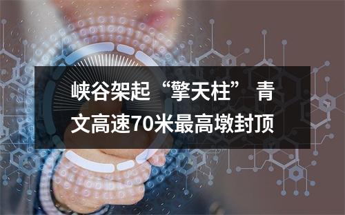 峡谷架起“擎天柱” 青文高速70米最高墩封顶