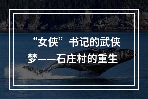 “女侠”书记的武侠梦——石庄村的重生