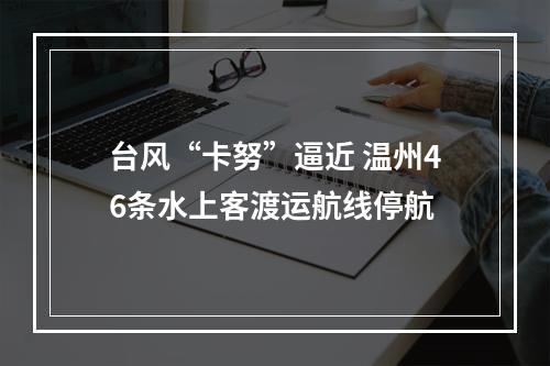 台风“卡努”逼近 温州46条水上客渡运航线停航