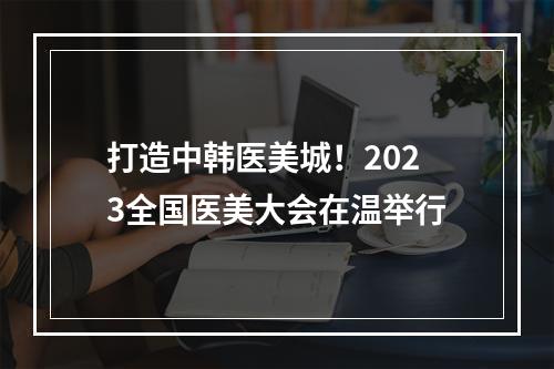 打造中韩医美城！2023全国医美大会在温举行