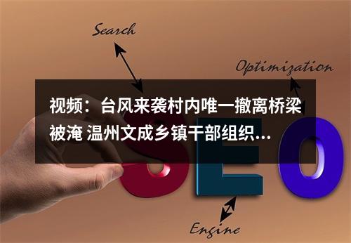 视频：台风来袭村内唯一撤离桥梁被淹 温州文成乡镇干部组织群众紧急撤离