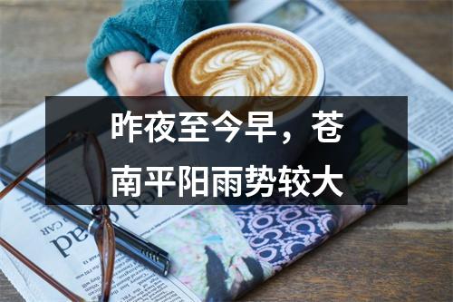 昨夜至今早，苍南平阳雨势较大