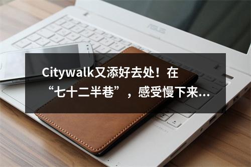 Citywalk又添好去处！在“七十二半巷”，感受慢下来的烟火！