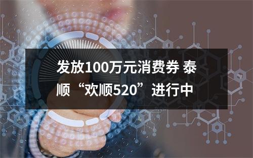 发放100万元消费券 泰顺“欢顺520”进行中