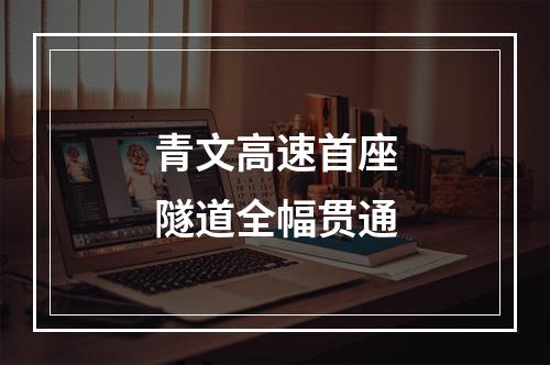 青文高速首座隧道全幅贯通