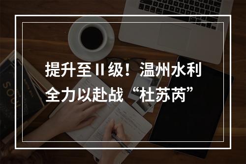 提升至Ⅱ级！温州水利全力以赴战“杜苏芮”