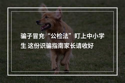 骗子冒充“公检法”盯上中小学生 这份识骗指南家长请收好