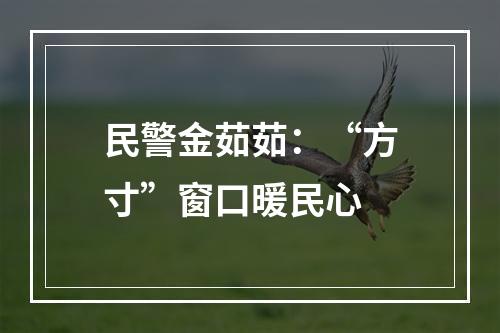 民警金茹茹：“方寸”窗口暖民心